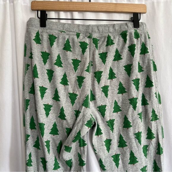 HANNA ANDERSSON Adult Flannel Pajama Pant Unisex L Green Christmas Trees - Picture 4 of 5